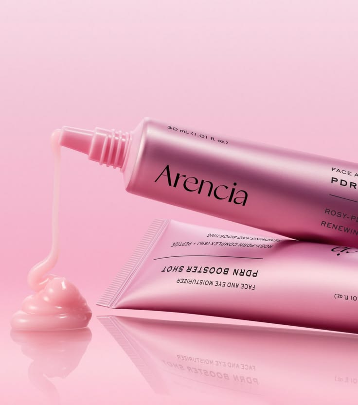 Arencia PDRN Booster Shot Face and Eye Moisturizer 30ml - producto textura rosa
