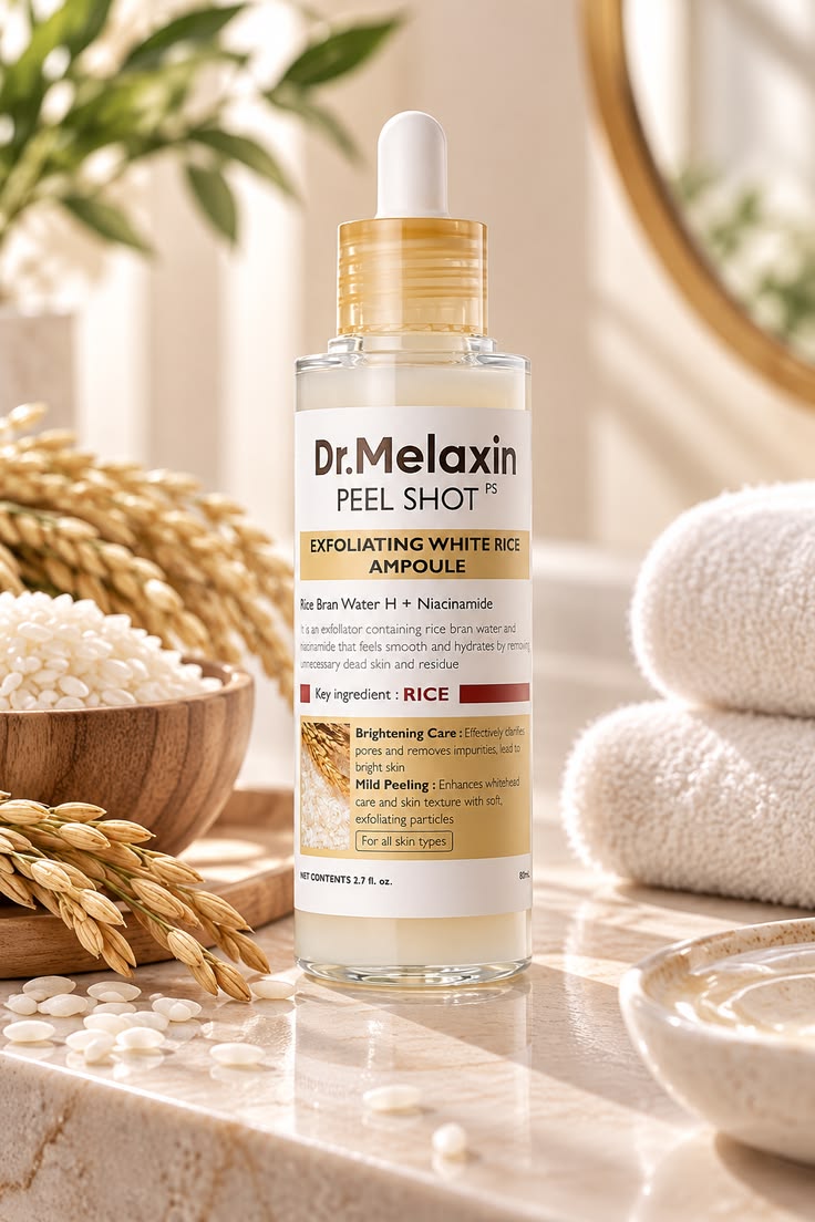 Dr.Melaxin Peel Shot Exfoliating White Rice Ampoule - lifestyle