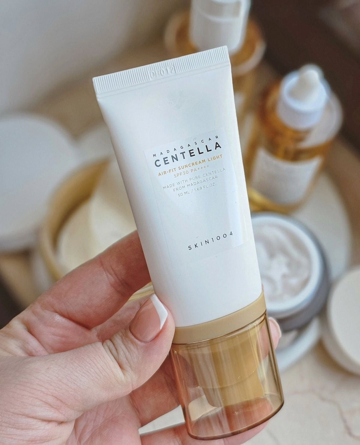 SKIN1004 Madagascar Centella Air Fit Suncream Light - uso del producto