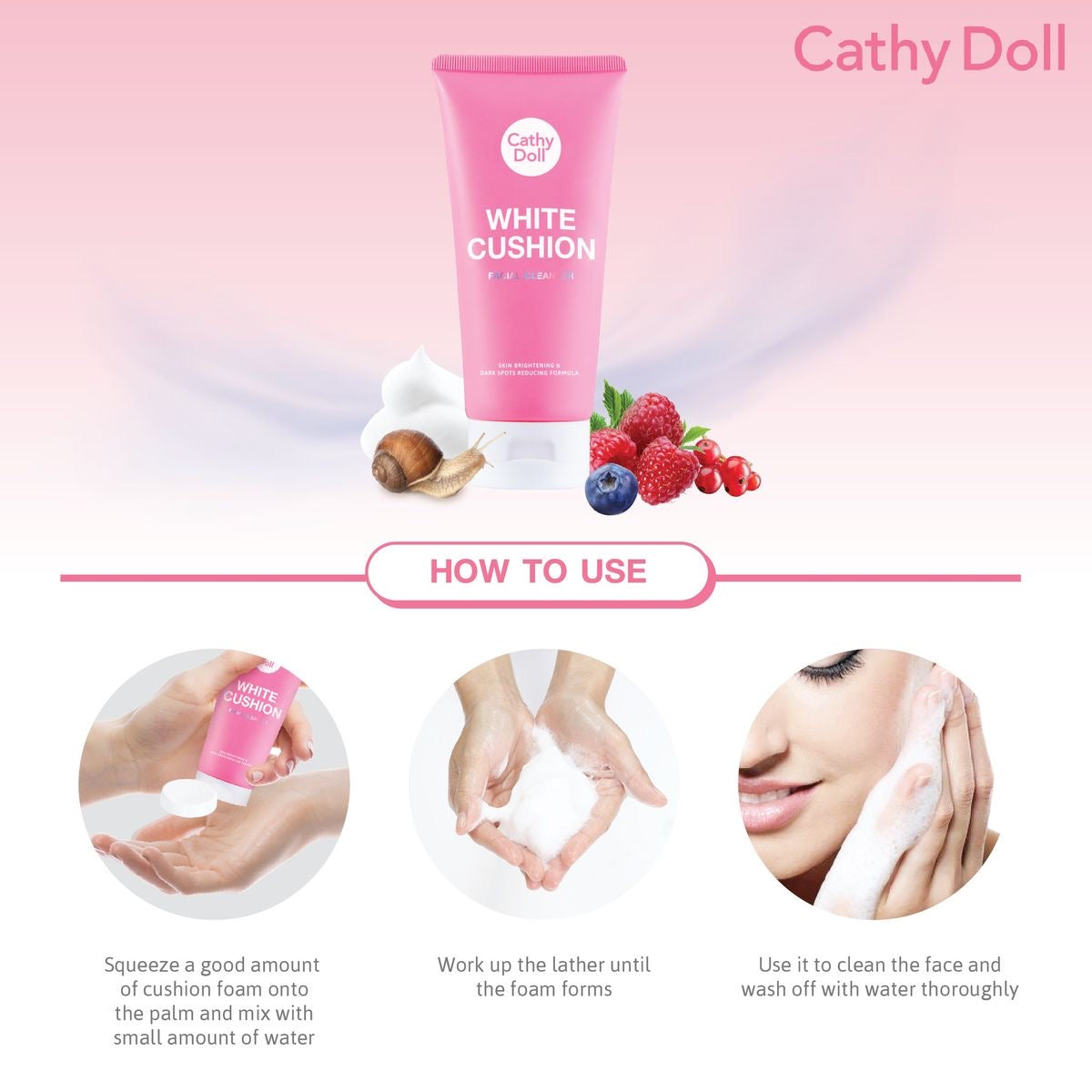Cathy Doll White Cushion Facial Foam Cleanser