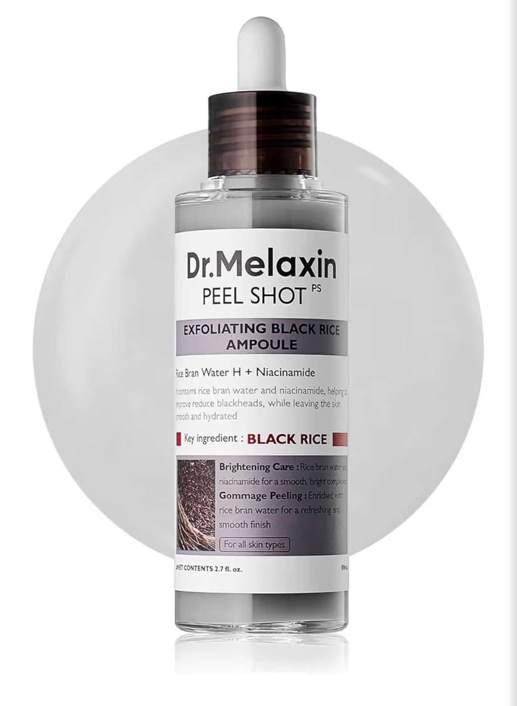 Dr.Melaxin Peel Shot Exfoliating Black Rice Ampoule 80ml