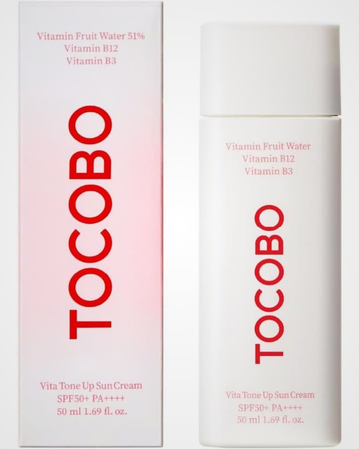 TOCOBO Vita Tone Up Sun Cream SPF50+ PA++++ 50ml - producto y caja