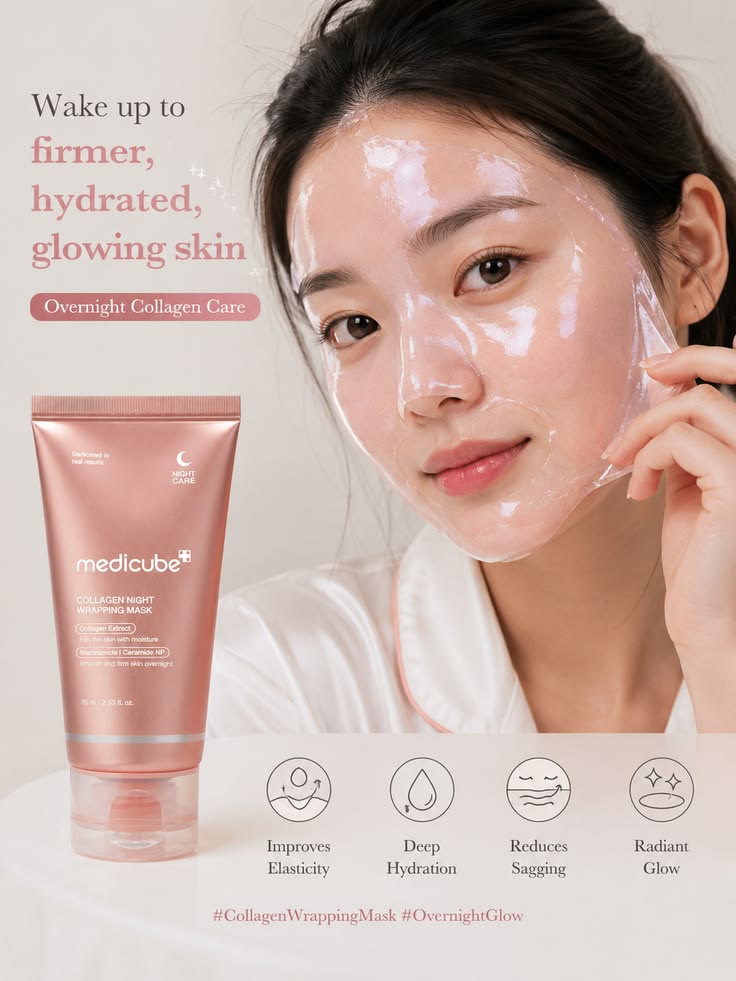 Medicube Collagen Night Wrapping Mask - resultados